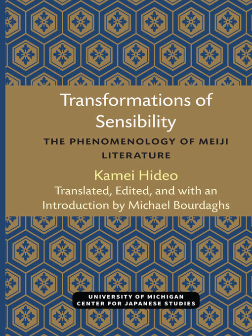 Title details for Transformations of Sensibility by Hideo Kamei - Available